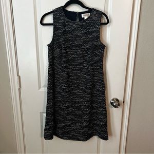 Navy tweed maternity dress